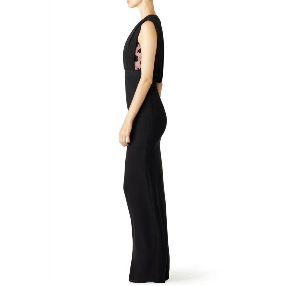 Raoul Lana Scallop Black Lace Overlay Maxi Dress Size 2 - Picture 7 of 10